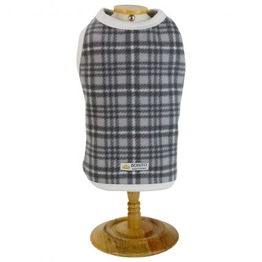 Blusa Vi�s B�sica Xadrez Cinza