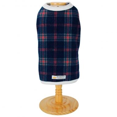 Blusa Vi�s B�sica Xadrez Marinho