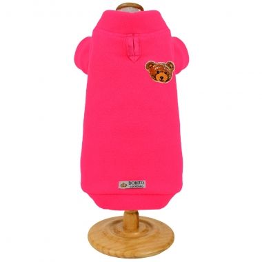 Blusa Soft Urso Rosa Fluor