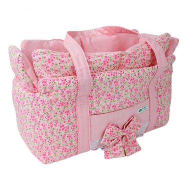 Bolsa Passeio Encanto Floral Chiclete