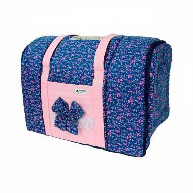 Bolsa Transporte Encanto Floral Marinho