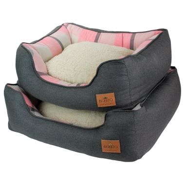 Cama Elegance Flanela Xadrez Rosa