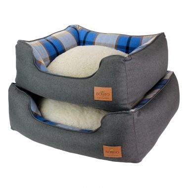 Cama Elegance Flanela Xadrez Azul