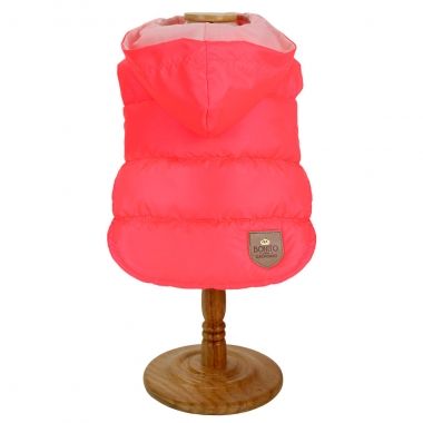 Capa Puffer Capuz Laranja