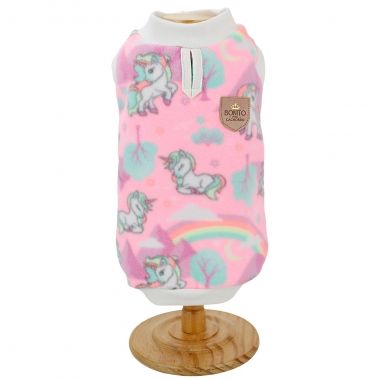 Casaquinho Soft Unic�rnio Rosa