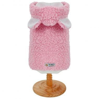 Casaco Pelcia Urso Rosa