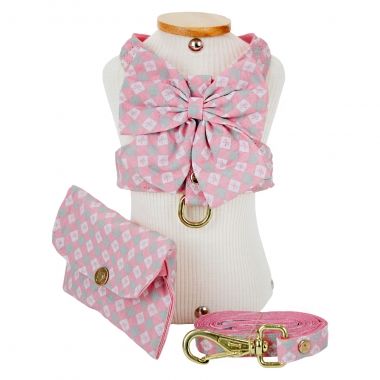 Coleira Peitoral Charme Rosa