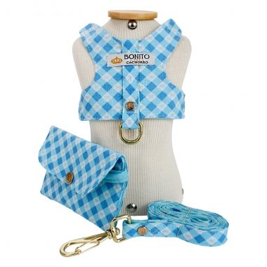 Coleira Peitoral Charme Azul