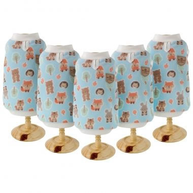 Combo 5 Casaquinhos Estampados Floresta Azul