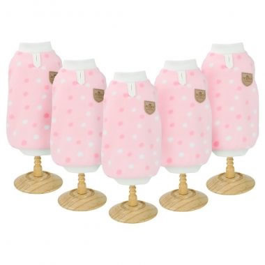 Combo 5 Casaquinhos Estampados Bola Rosa	