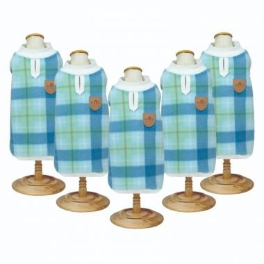 Combo 5 Casaquinhos Estampado Xadrez Azul