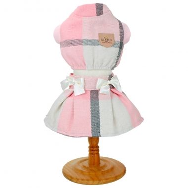 Conjunto Flanela La�o Xadrez Rosa