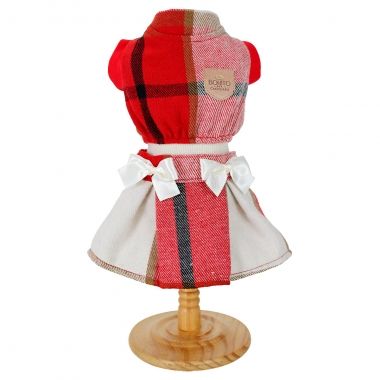 Conjunto Flanela La�o Xadrez Vermelho