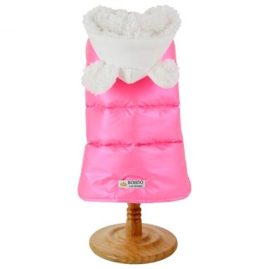 Jaqueta Guia Urso Rosa Perolado