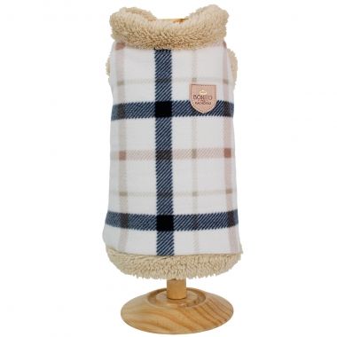 Jaqueta Xadrez Pel�cia Bege