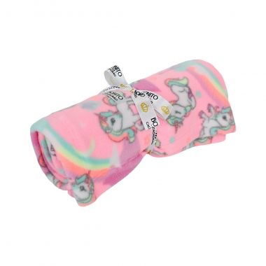 Manta B�sica Unic�rnio Rosa