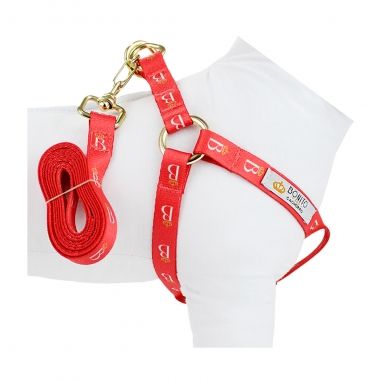 Peitoral Americano Seda Estampado Logo Vermelho