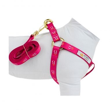 Peitoral Americano Seda Estampado Logo Pink