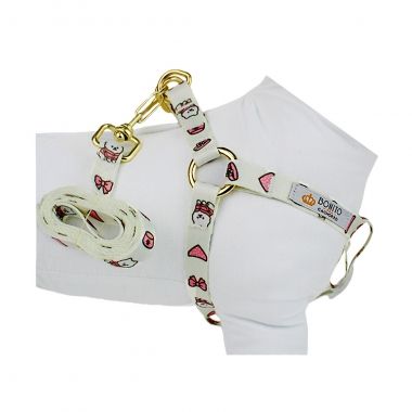 Peitoral Americano Seda Estampado Spitz Rosa