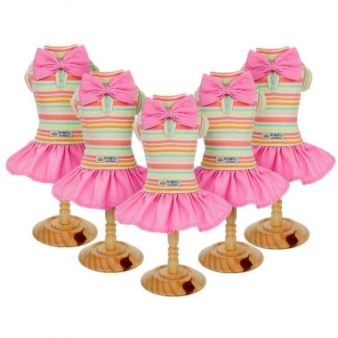 Vestido Combo Listrado Amarelo  