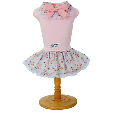 Vestido Malha Encanto Floral Rosa